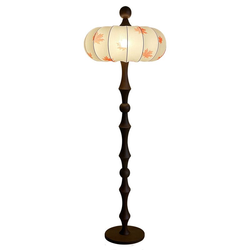 Whispen Wood Fabric Vintage Floor Lamp