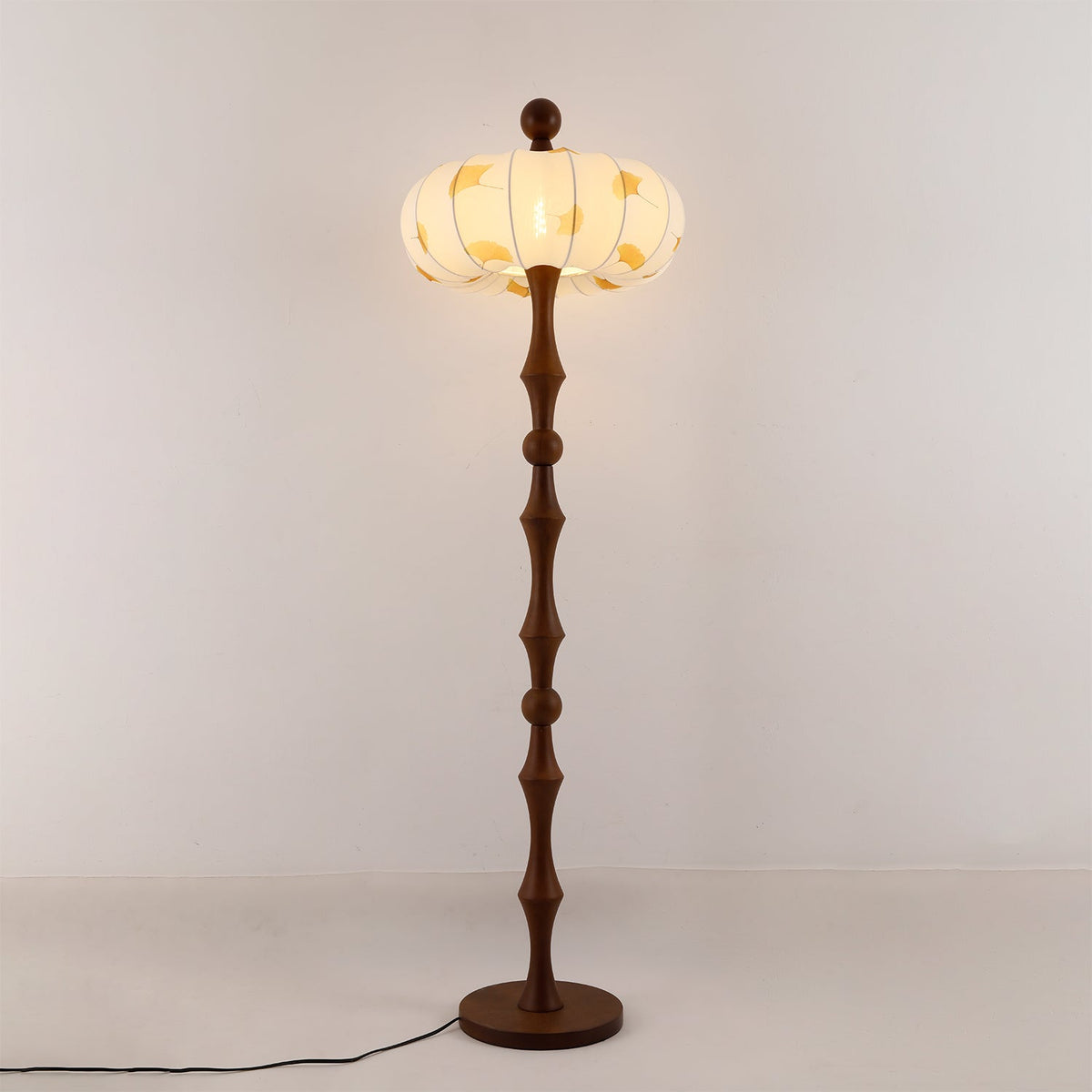 Breen Wood Fabric Classic Floor Lamp