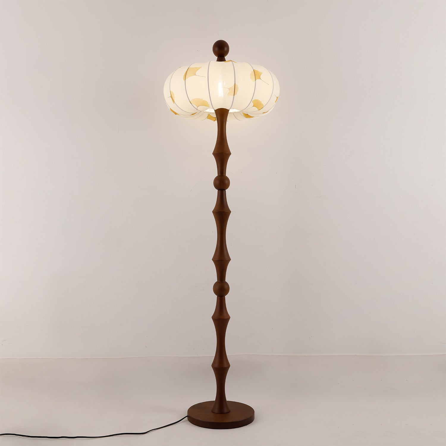 Breen Wood Fabric Classic Floor Lamp
