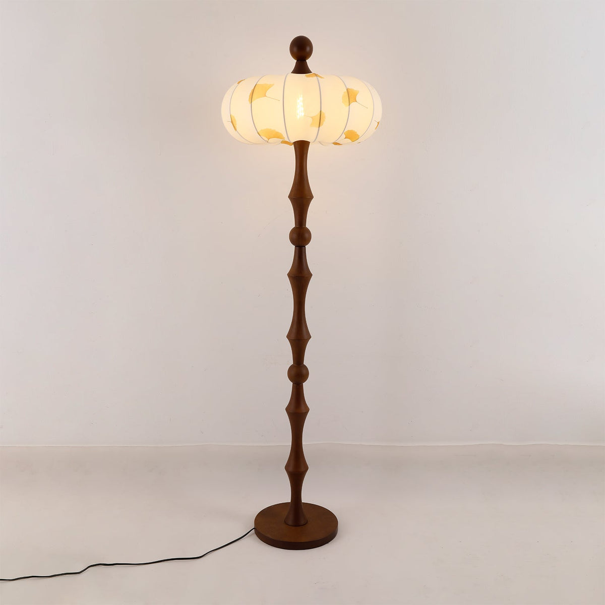 Breen Wood Fabric Classic Floor Lamp