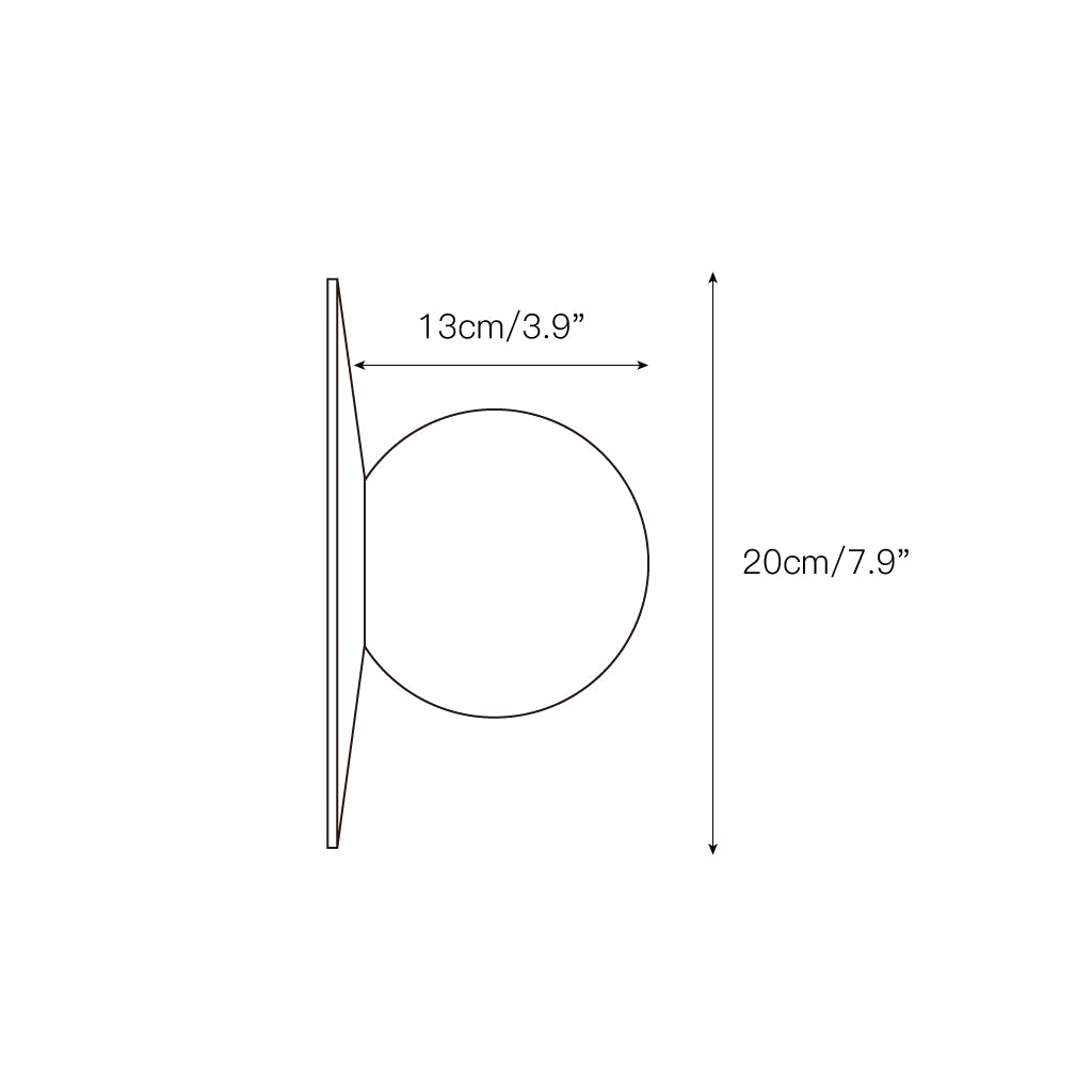 Haze Round Glass Wall Lamp
