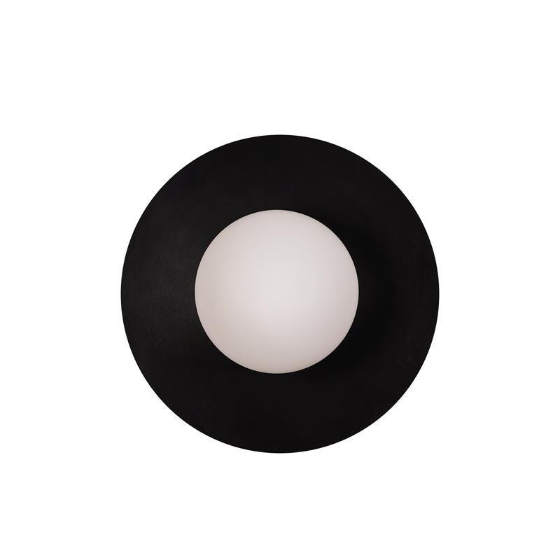 Elem Modern Minimalist Round Art Brass Glass Wall Lamp
