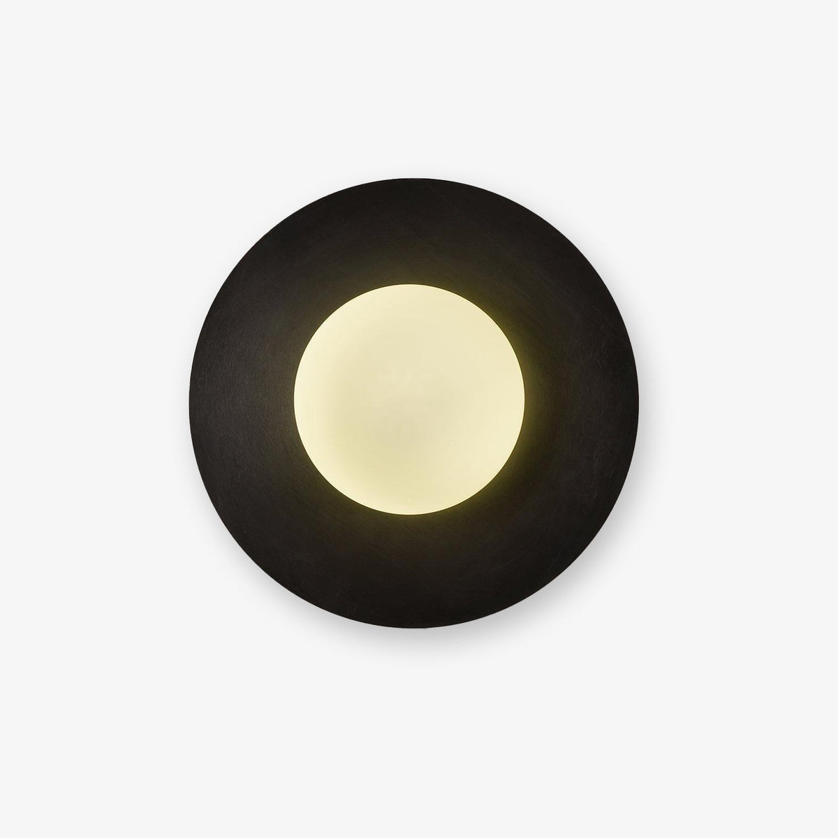 Elem Modern Minimalist Round Art Brass Glass Wall Lamp