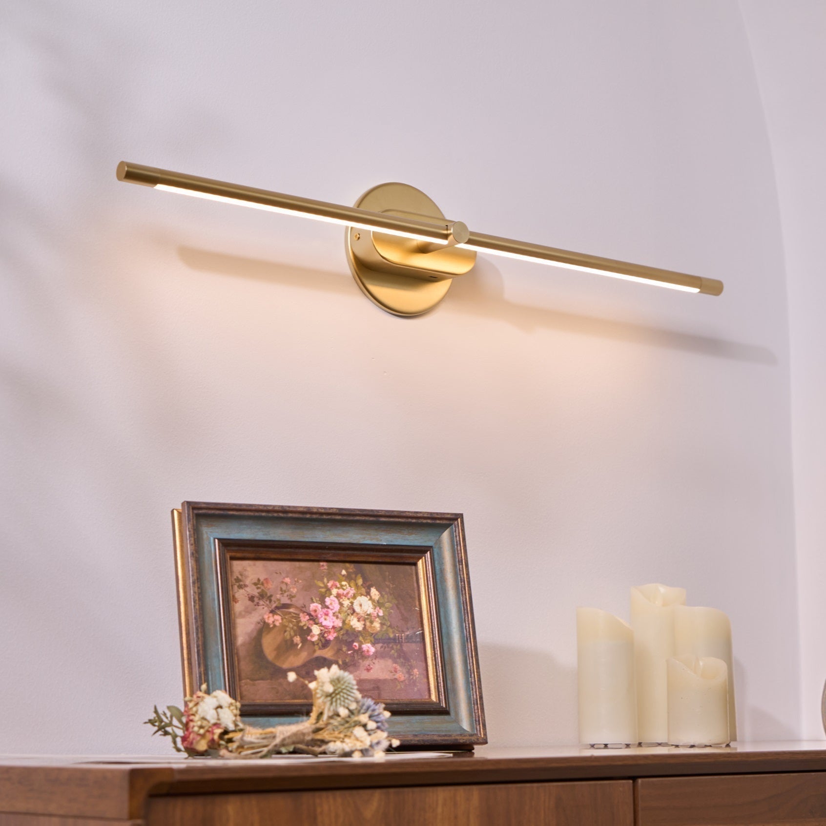 Flano Minimalist Linear Rechargeable Wall Lamp - Neutral Decor