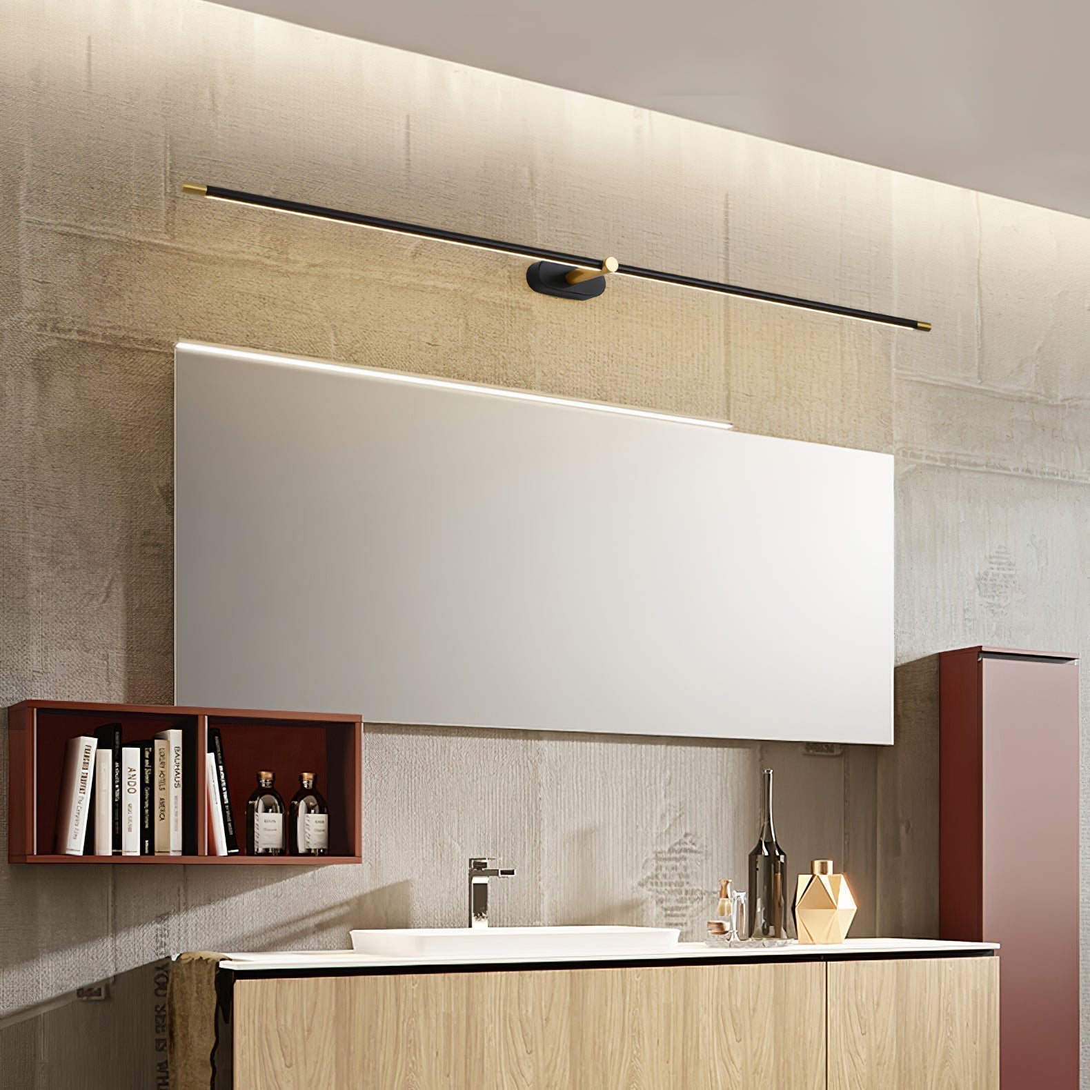 Flano Minimalist Linear Rechargeable Wall Lamp - Neutral Decor
