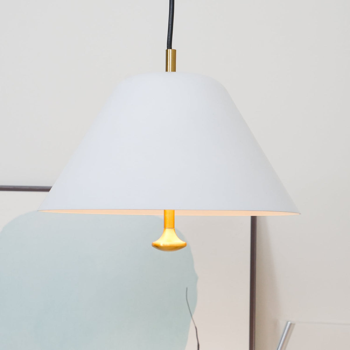 Evir Pendant Lamp Bell Glass Brass Minimalist
