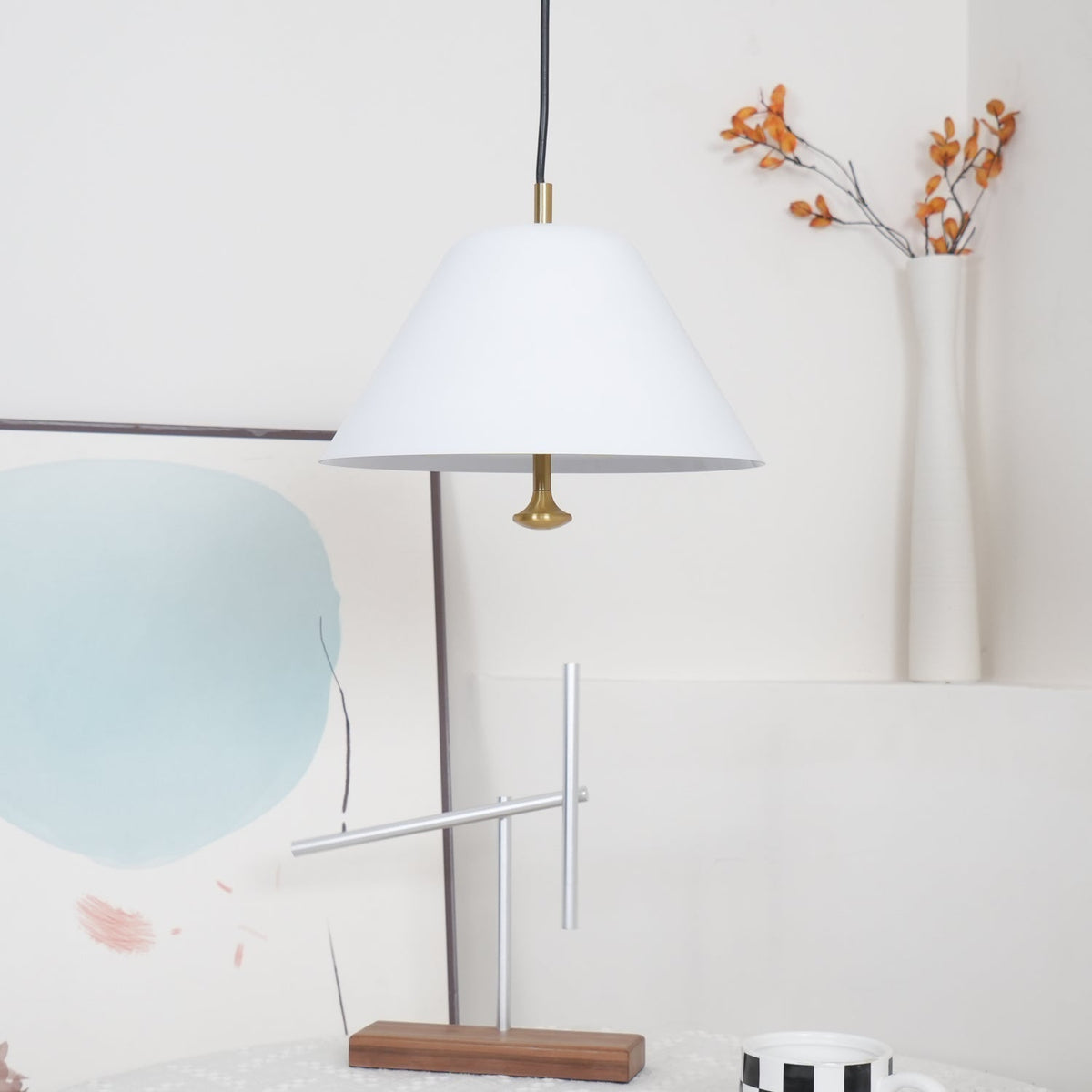 Evir Pendant Lamp Bell Glass Brass Minimalist