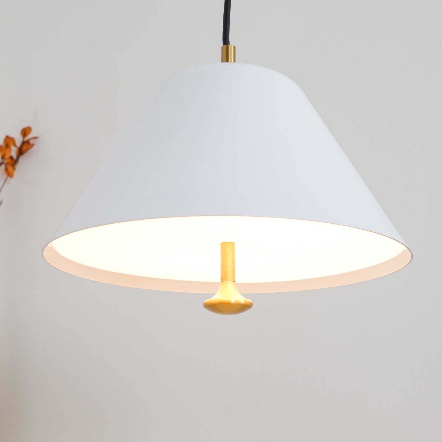 Evir Pendant Lamp Bell Glass Brass Minimalist