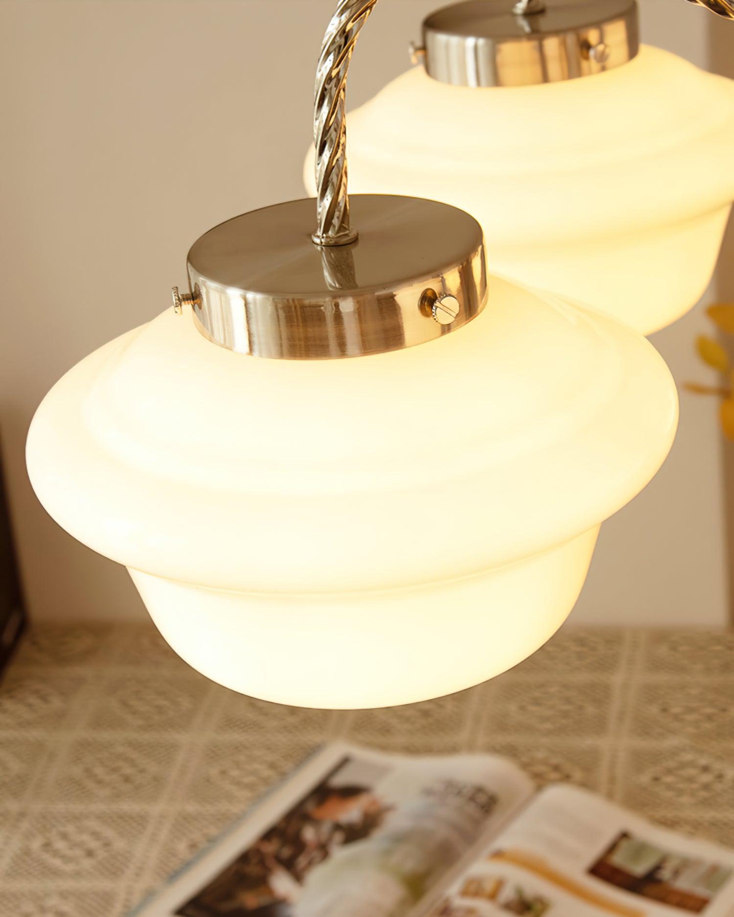 Curinel Vintage Chrome Glass Chandelier