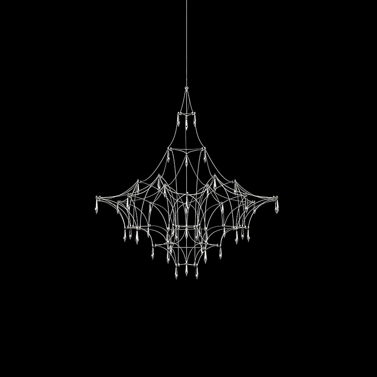 Cyrorella Chandelier Stainless Crystal Net