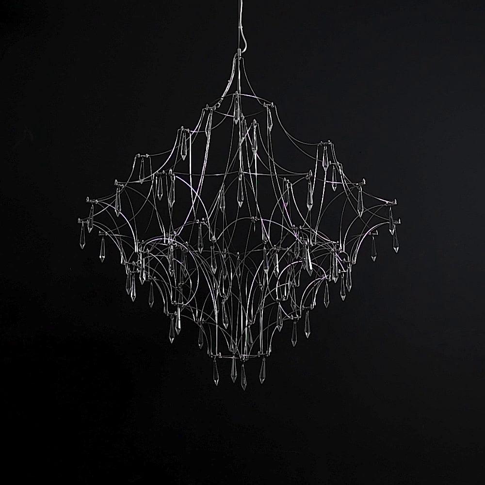 Cyrorella Chandelier Stainless Crystal Net