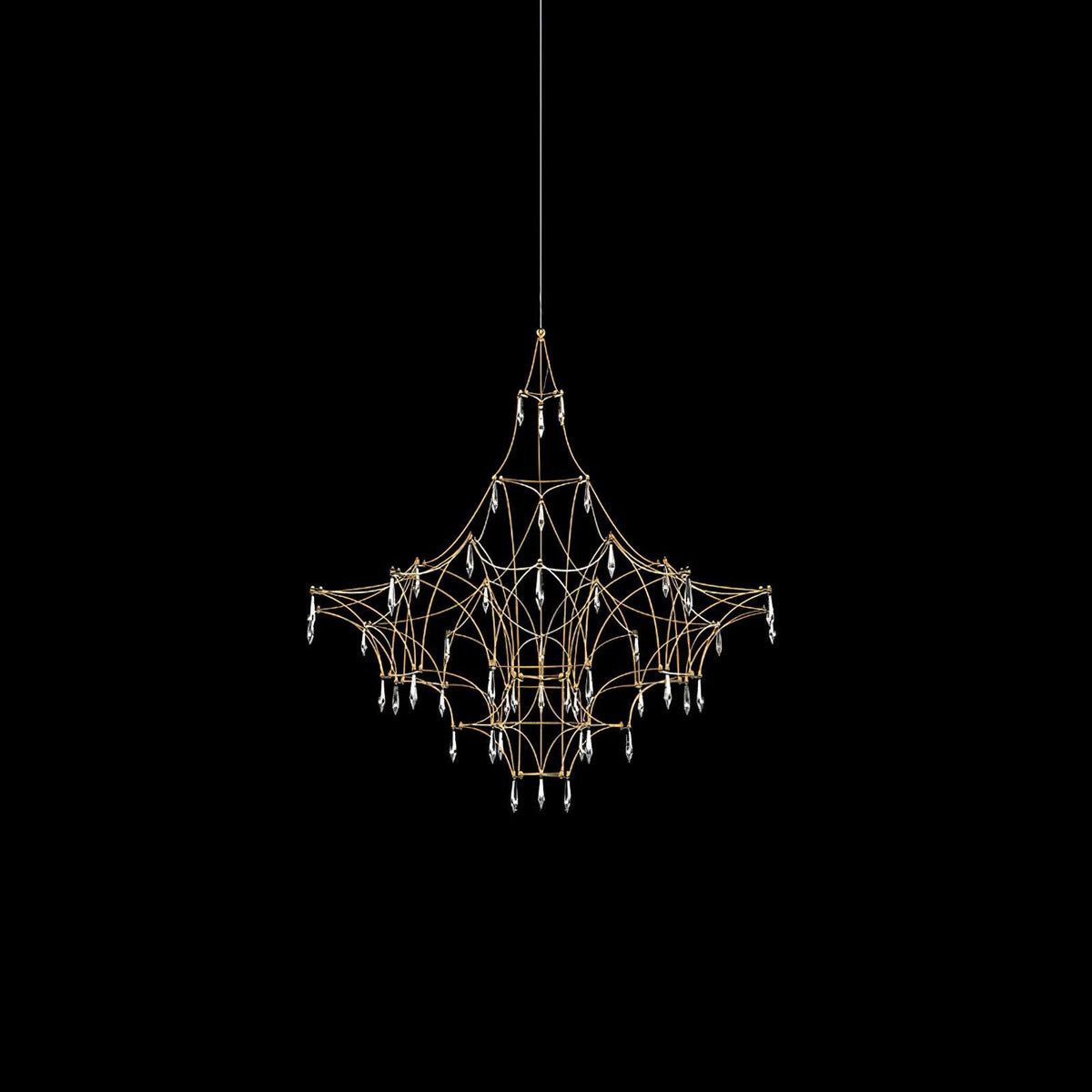 Cyrorella Chandelier Stainless Crystal Net