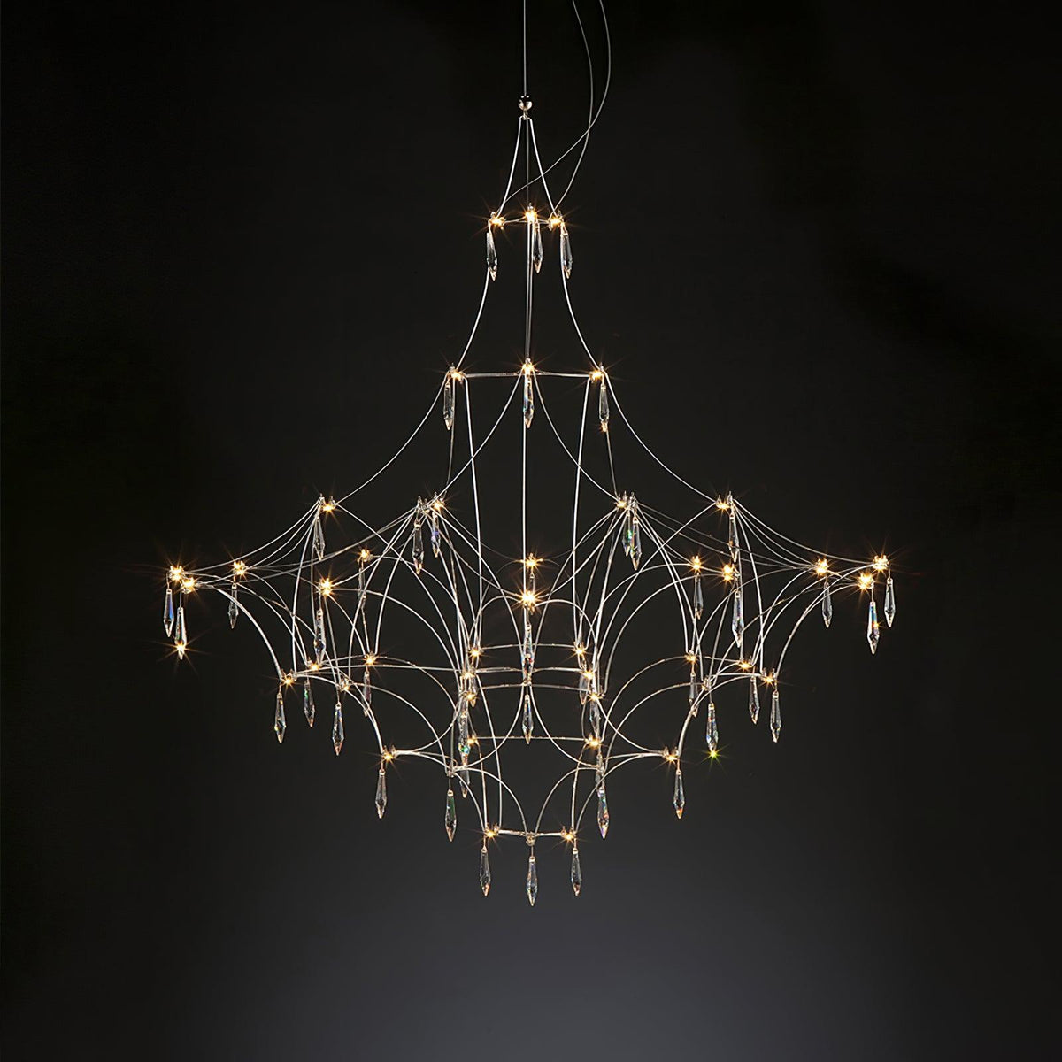 Cyrorella Chandelier Stainless Crystal Net