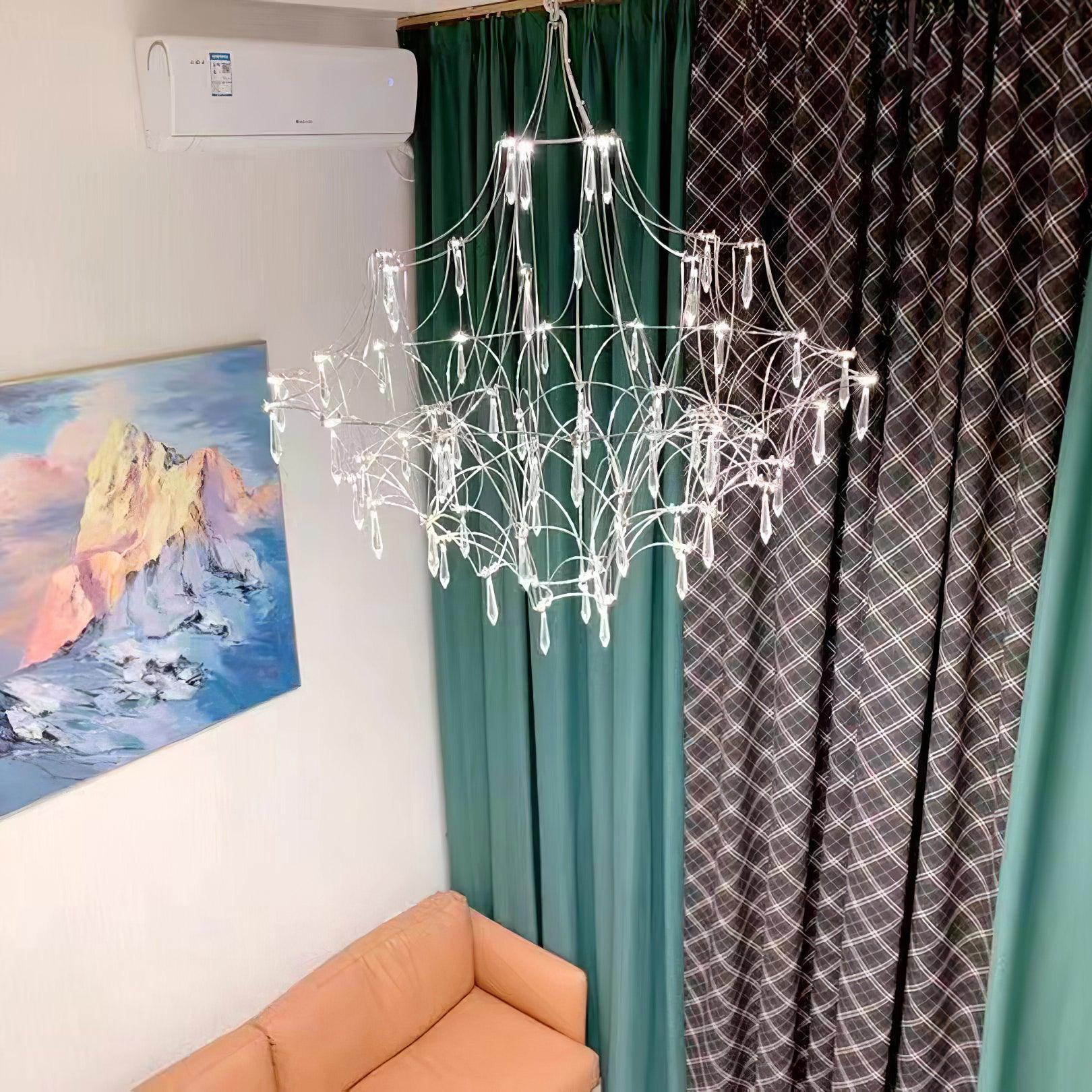Cyrorella Chandelier Stainless Crystal Net