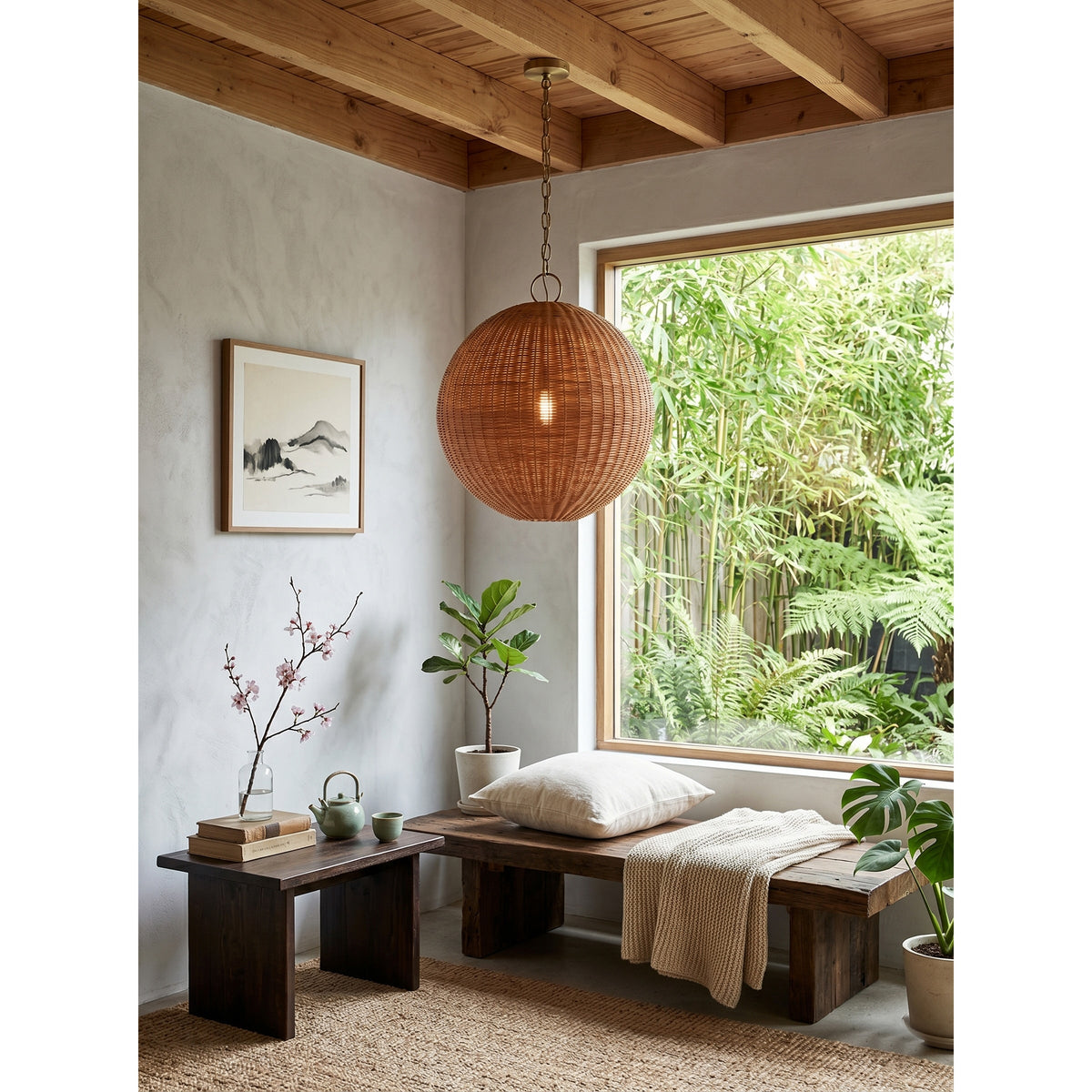 Ravisaya Rattan Round Pendant Lamp
