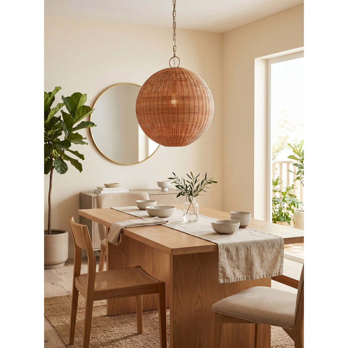 Ravisaya Rattan Round Pendant Lamp