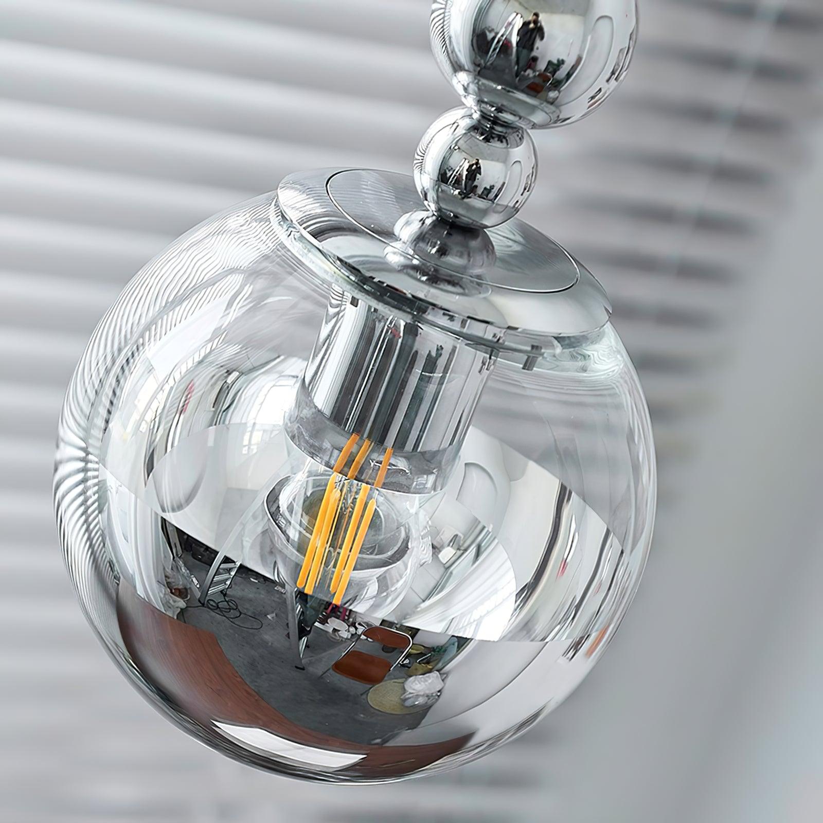 Zanorir Modern Minimalist Art Mirrorball Glass Pendant Light