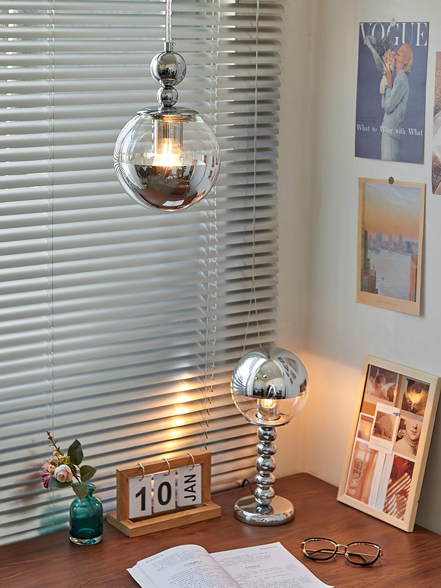 Zanorir Modern Minimalist Art Mirrorball Glass Pendant Light