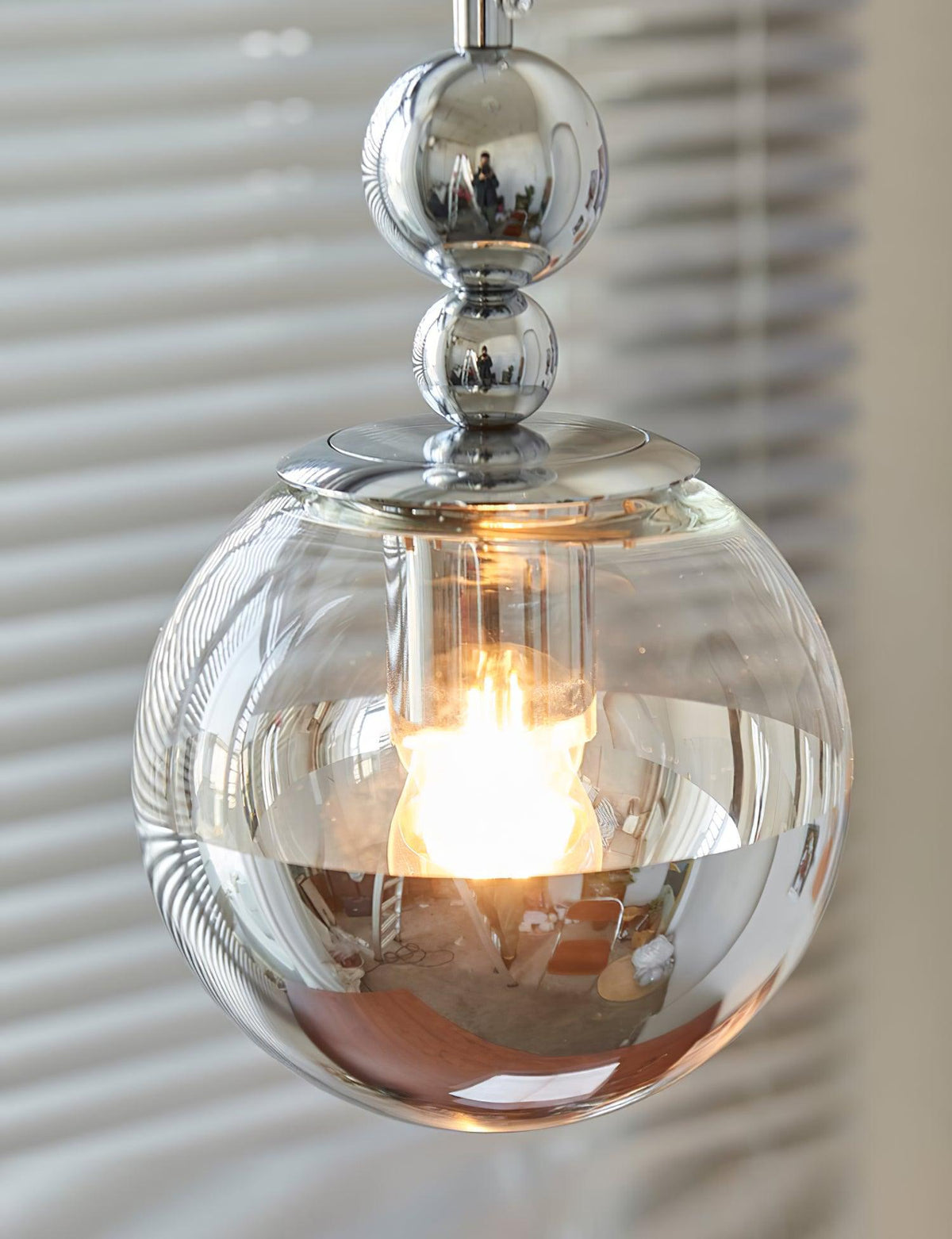 Zanorir Modern Minimalist Art Mirrorball Glass Pendant Light