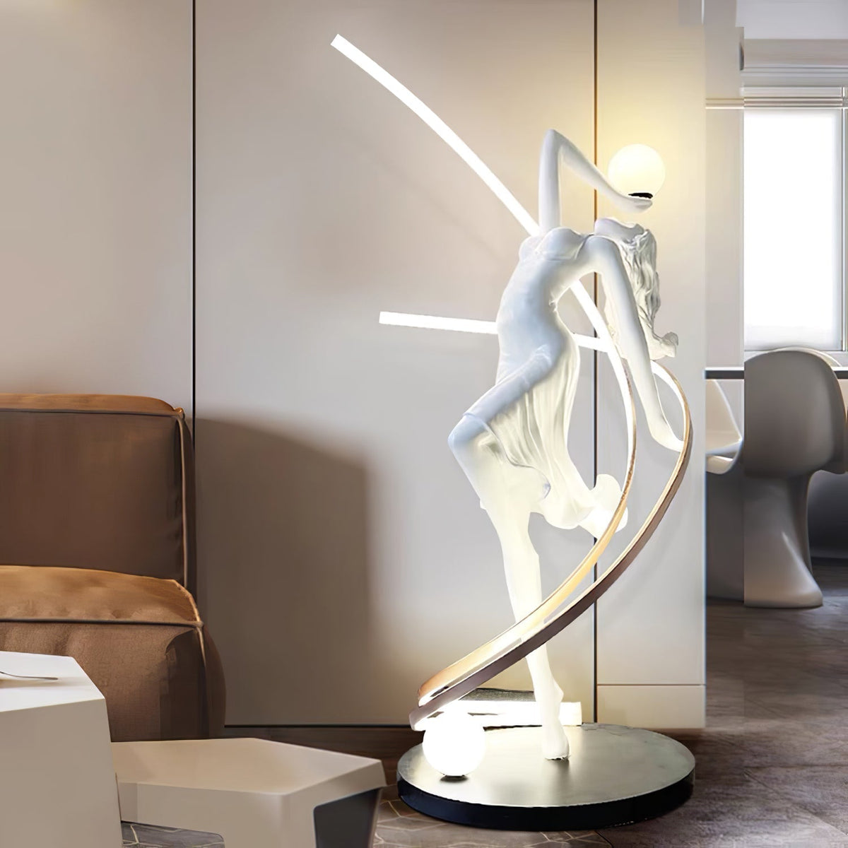 Mirorelia Floor Lamp Goddess Statue Elegant