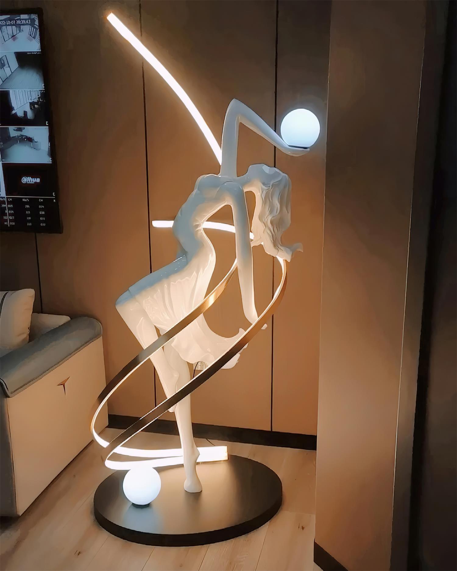 Mirorelia Floor Lamp Goddess Statue Elegant