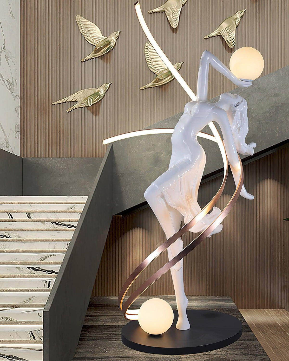 Mirorelia Floor Lamp Goddess Statue Elegant