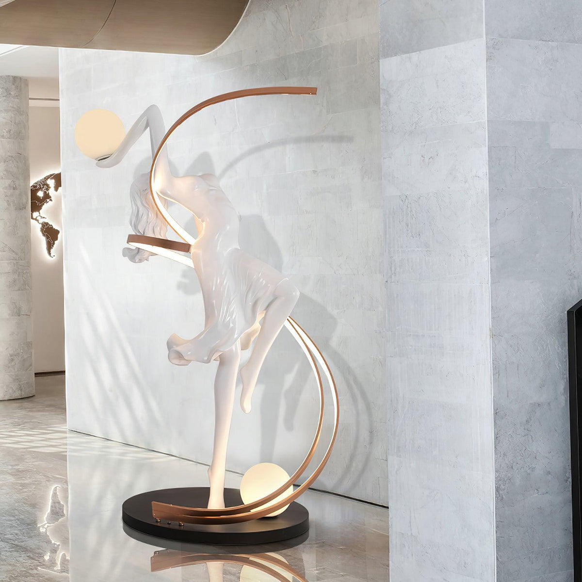 Mirorelia Floor Lamp Goddess Statue Elegant