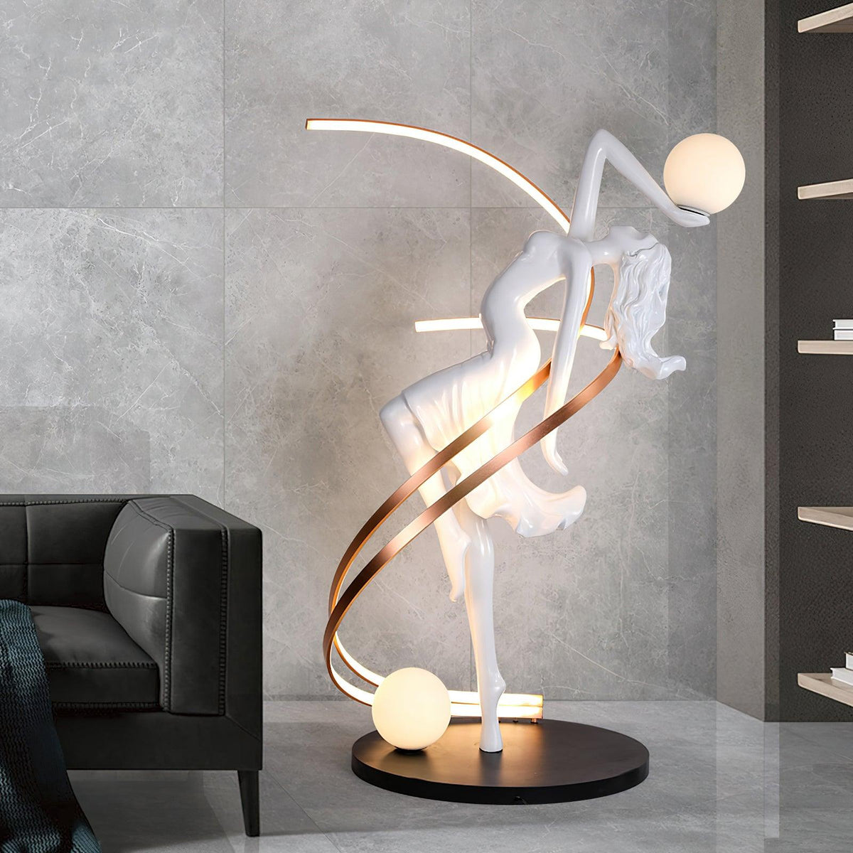 Mirorelia Floor Lamp Goddess Statue Elegant