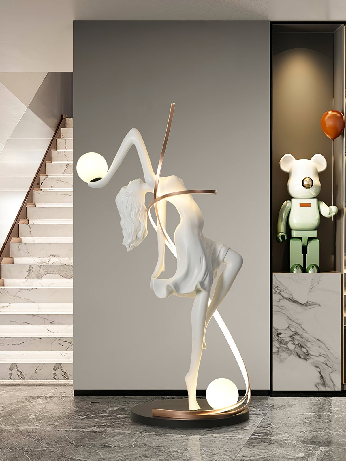 Mirorelia Floor Lamp Goddess Statue Elegant