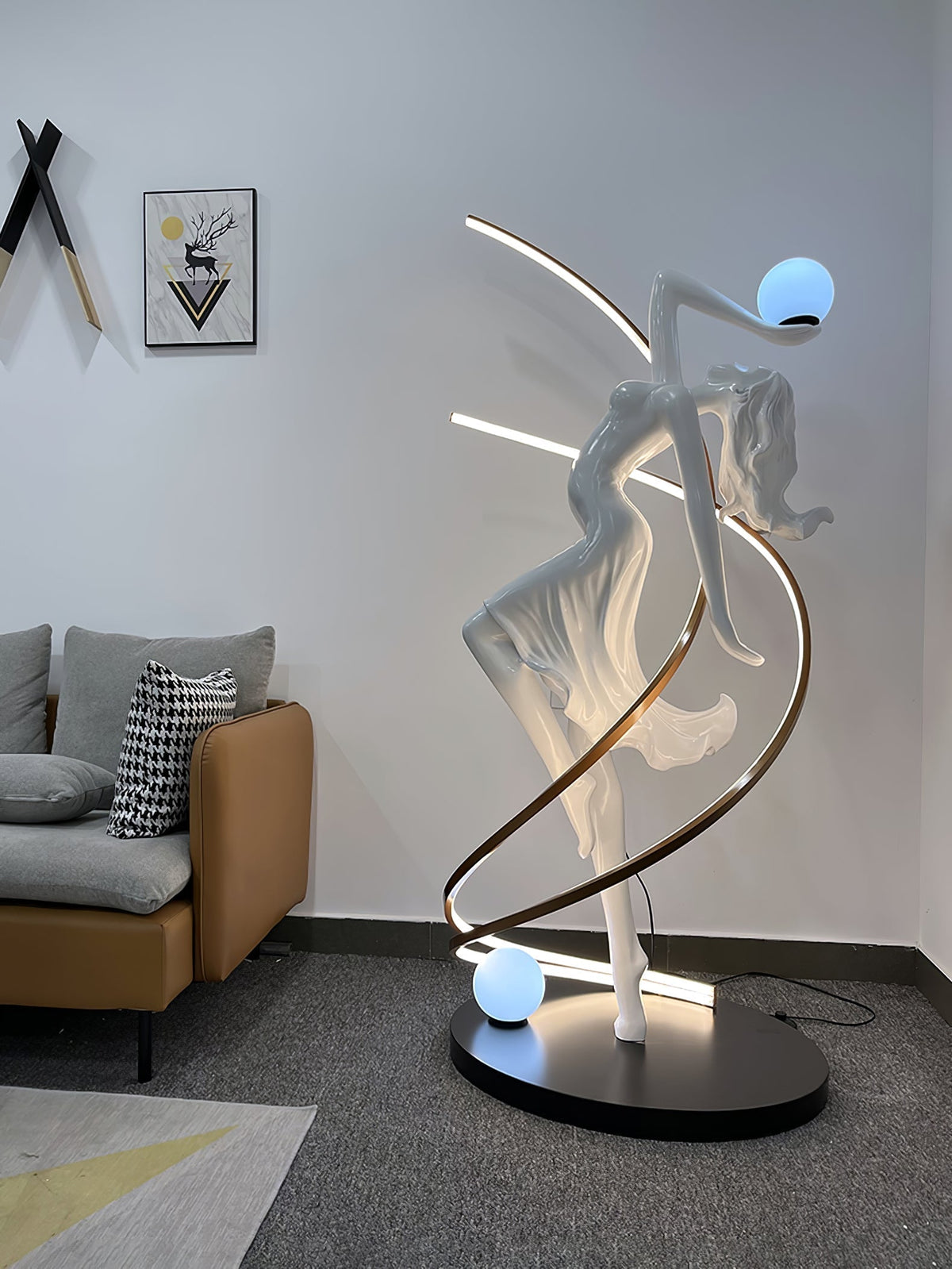 Mirorelia Floor Lamp Goddess Statue Elegant