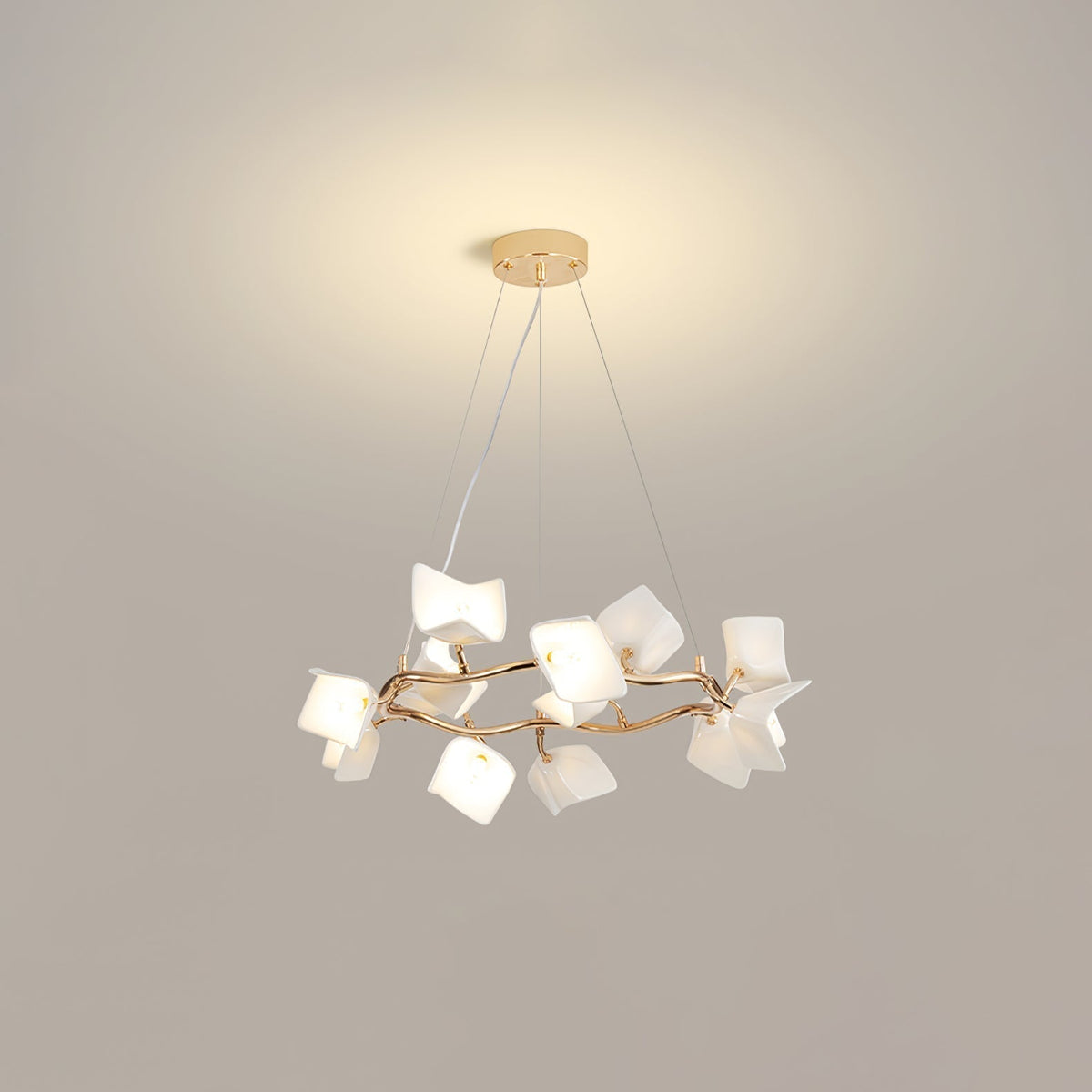 Arthearae Postmodern Luxury Flora Ceramics Chandelier