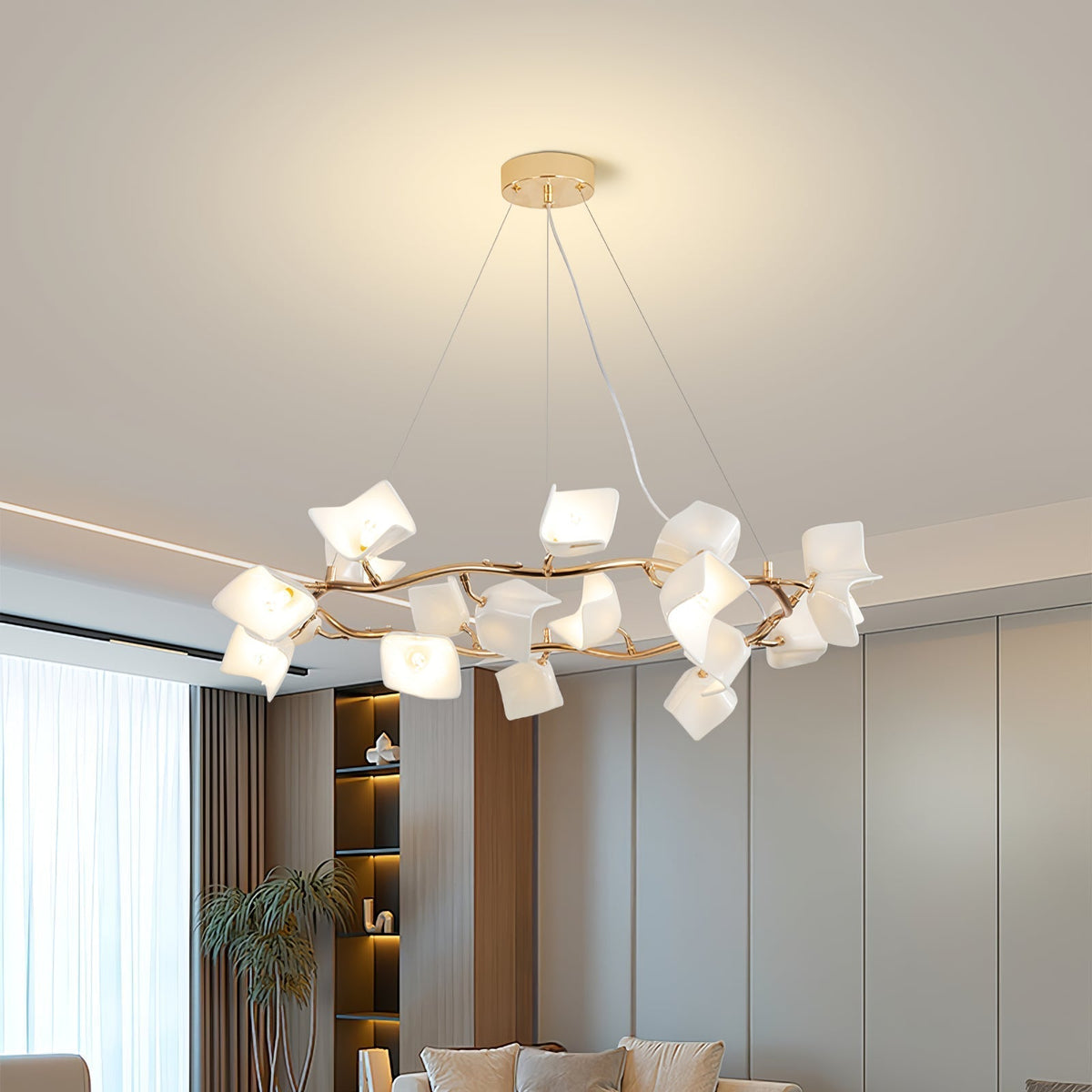 Arthearae Postmodern Luxury Flora Ceramics Chandelier
