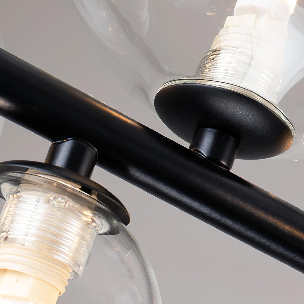 Edvane Chandelier Glass Bubble Nordic Black LED