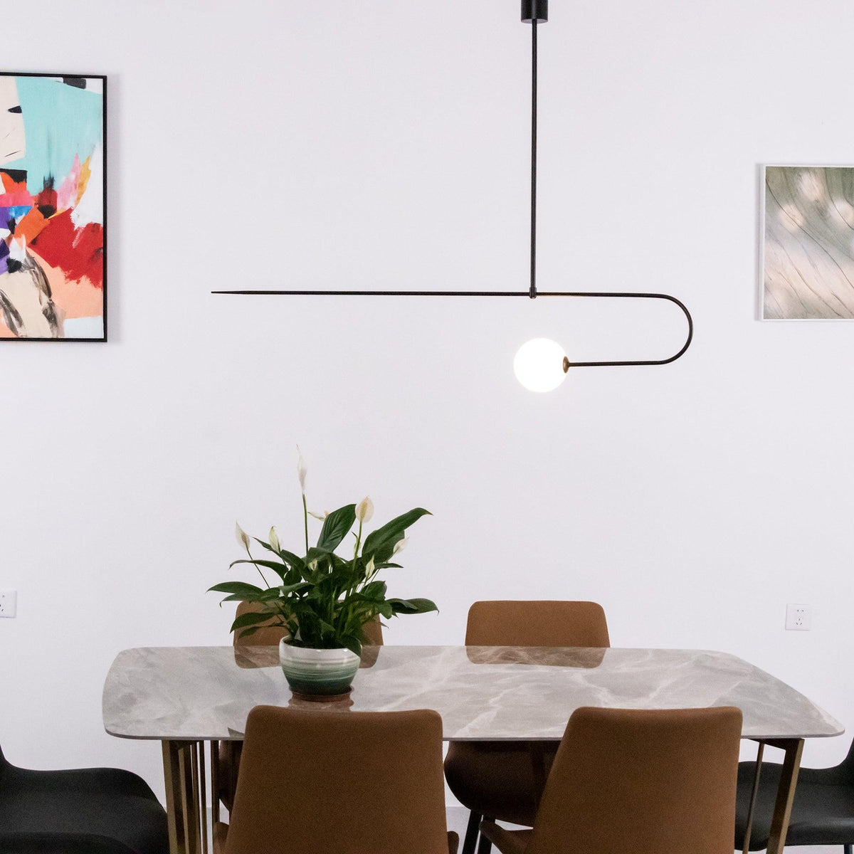 Viraiseon Chandelier Mobile Black Minimalist