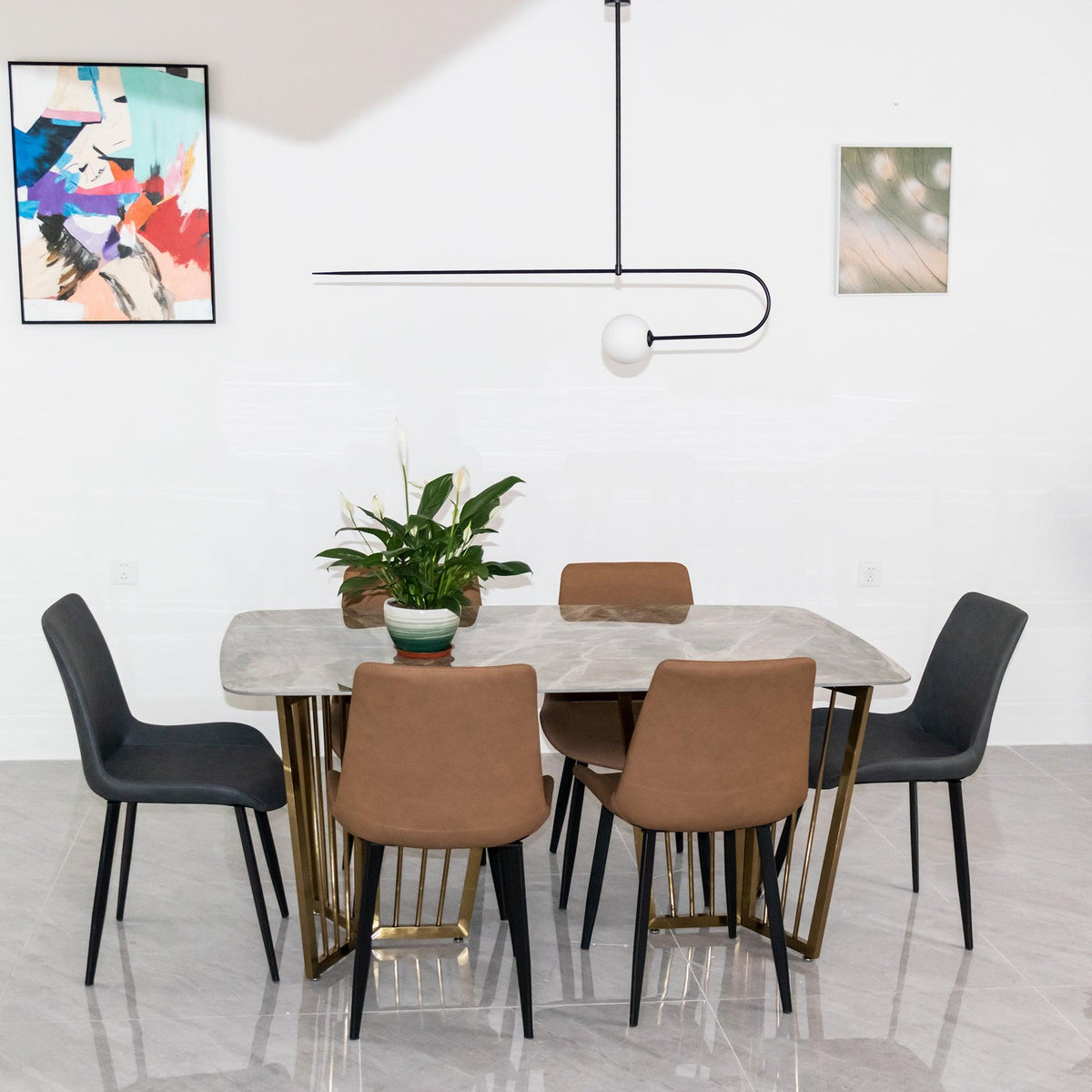 Viraiseon Chandelier Mobile Black Minimalist