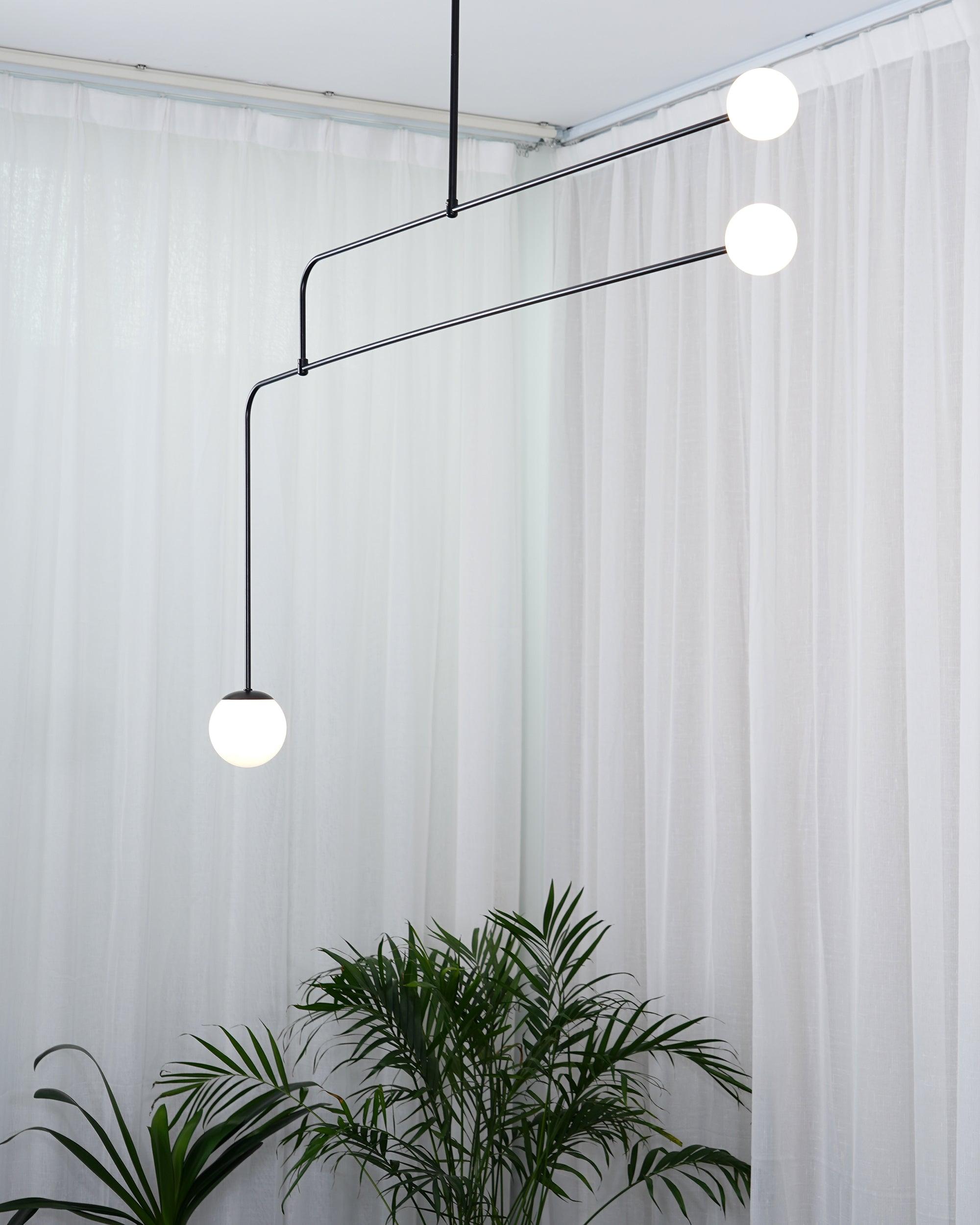 Viraiseon Chandelier Mobile Black Minimalist
