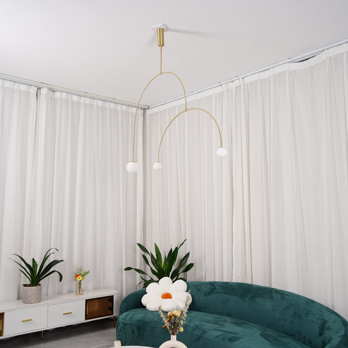Viraiseon Chandelier Mobile Black Minimalist