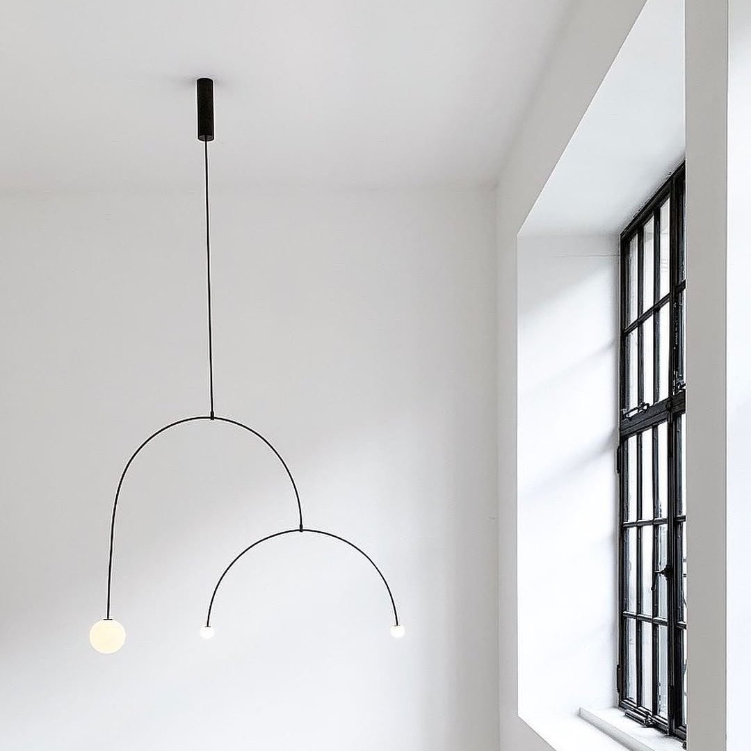Viraiseon Chandelier Mobile Black Minimalist