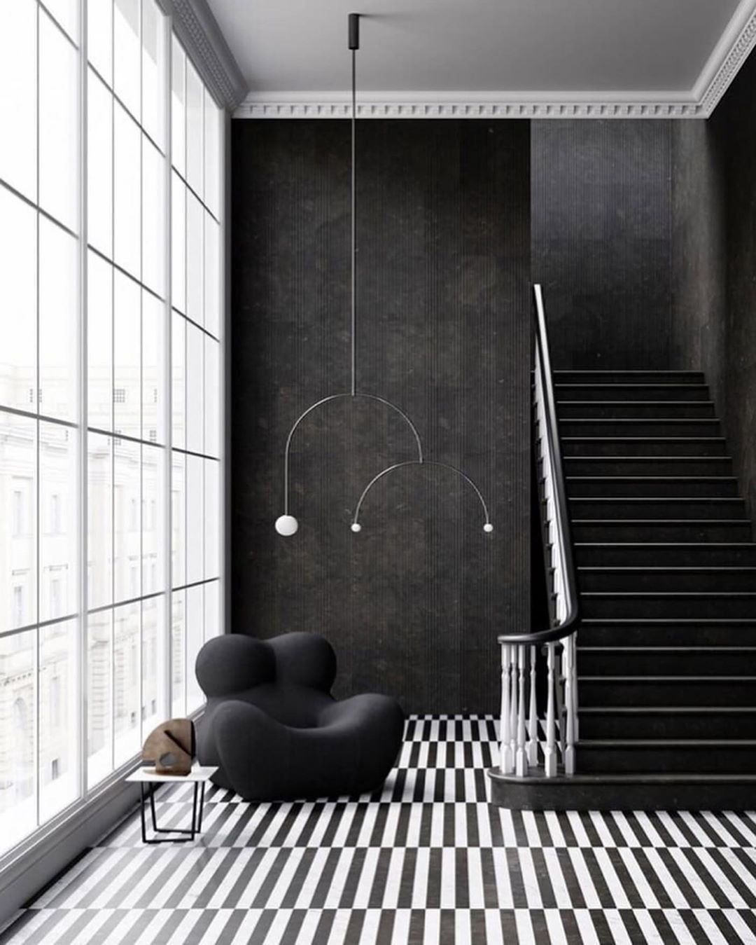 Viraiseon Chandelier Mobile Black Minimalist