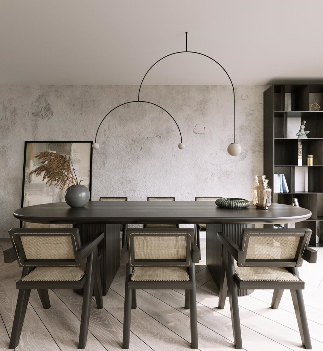 Viraiseon Chandelier Mobile Black Minimalist