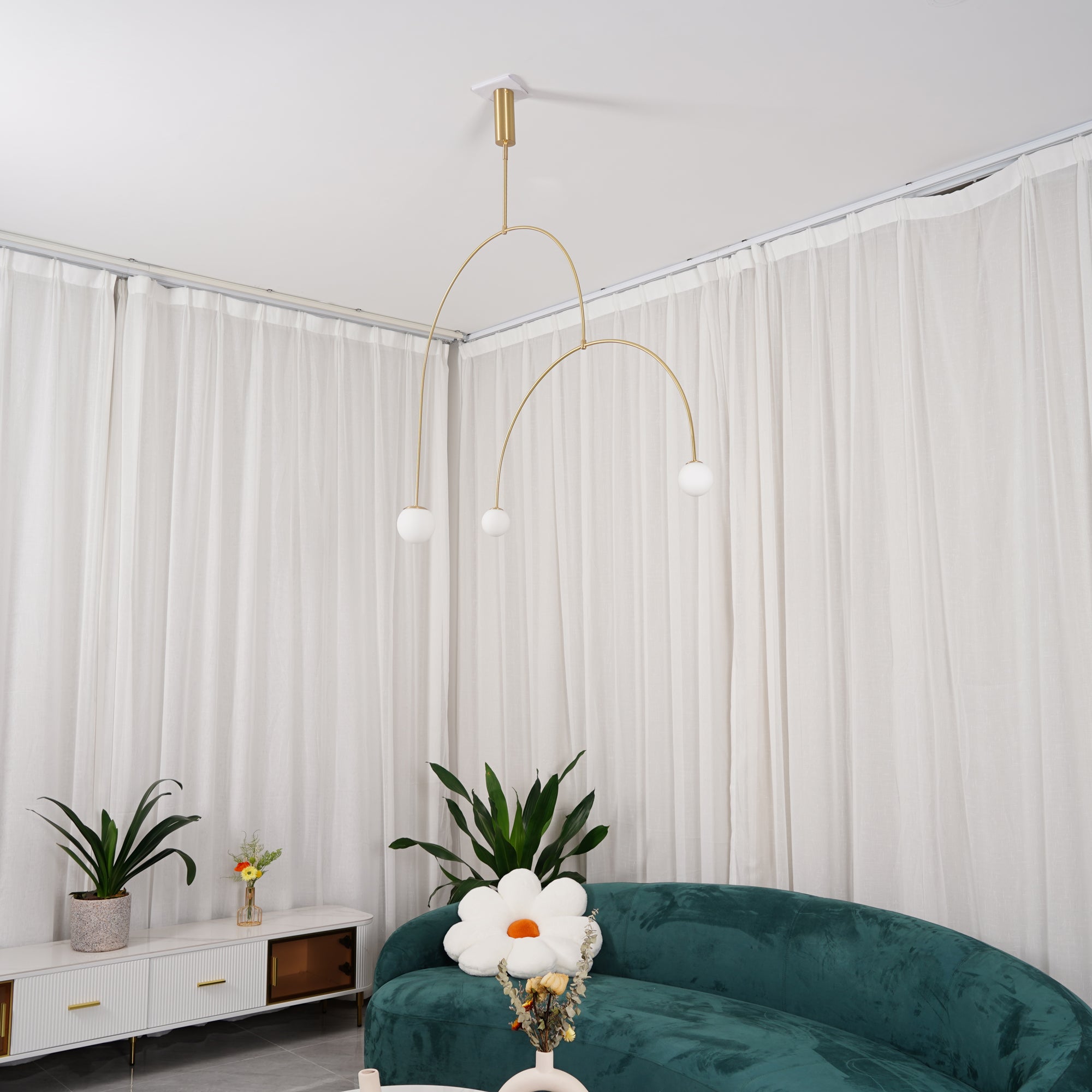 Viraiseon Chandelier Mobile Black Minimalist