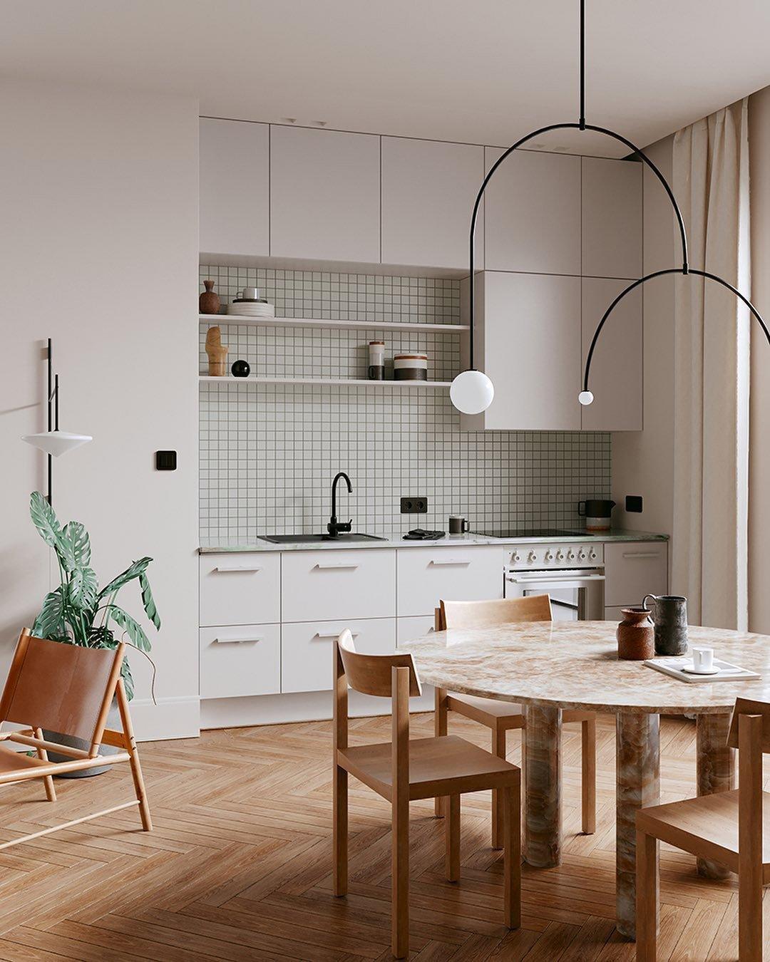 Viraiseon Chandelier Mobile Black Minimalist
