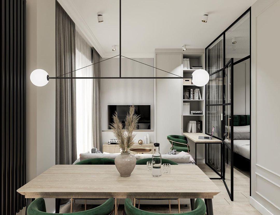 Viraiseon Chandelier Mobile Black Minimalist