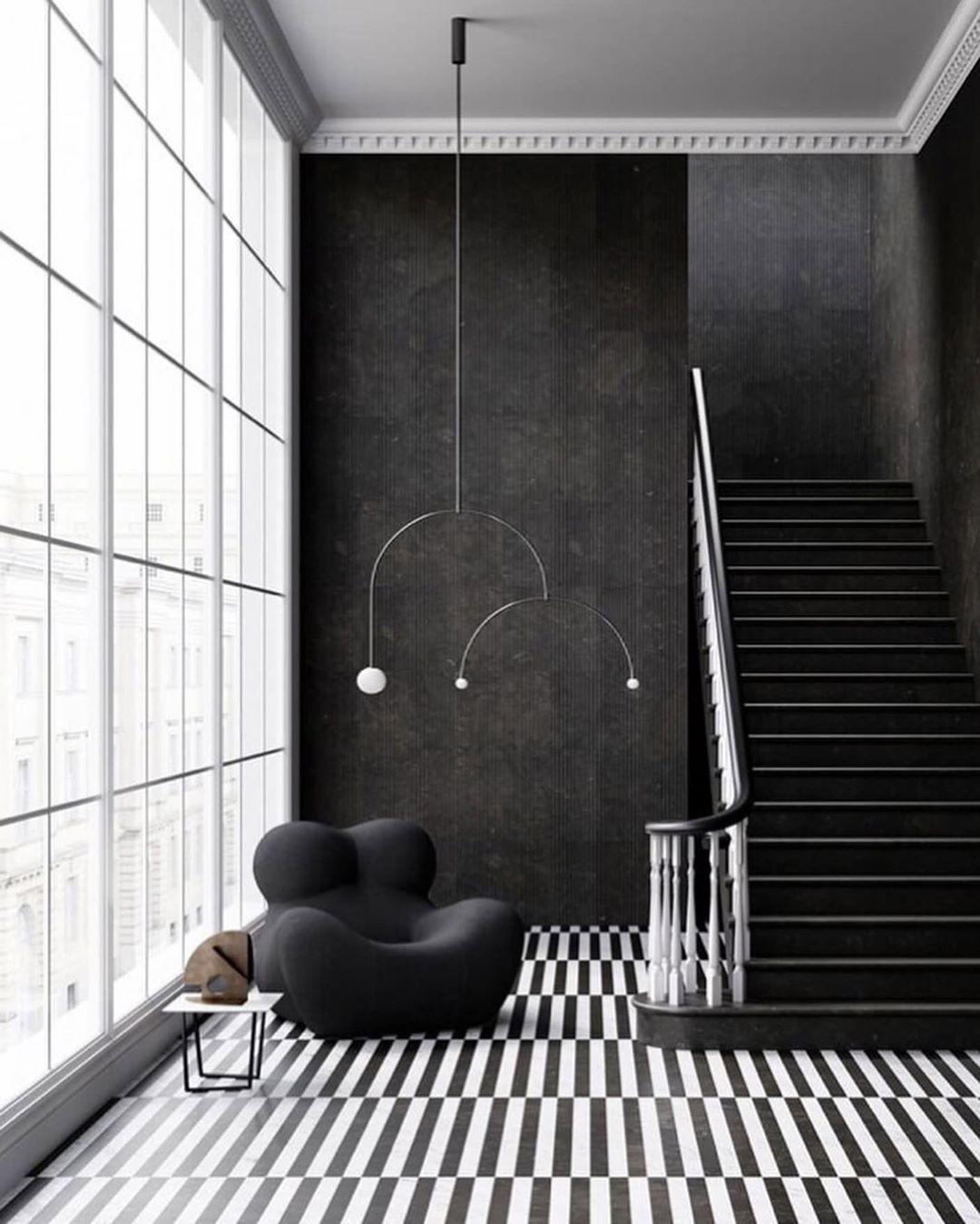 Viraiseon Chandelier Mobile Black Minimalist
