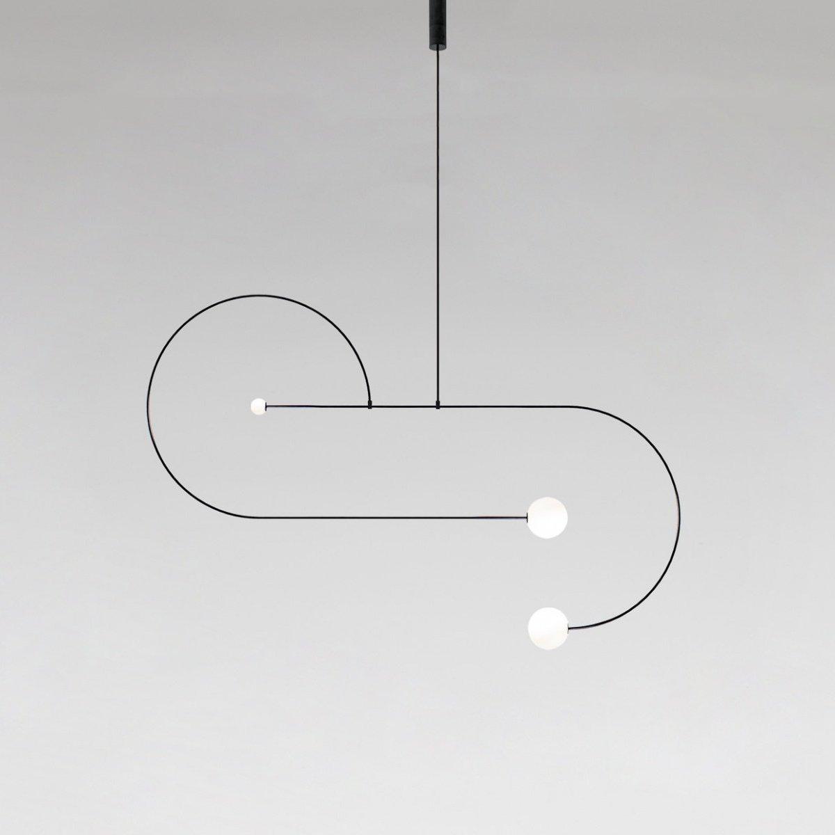 Viraiseon Chandelier Mobile Black Minimalist