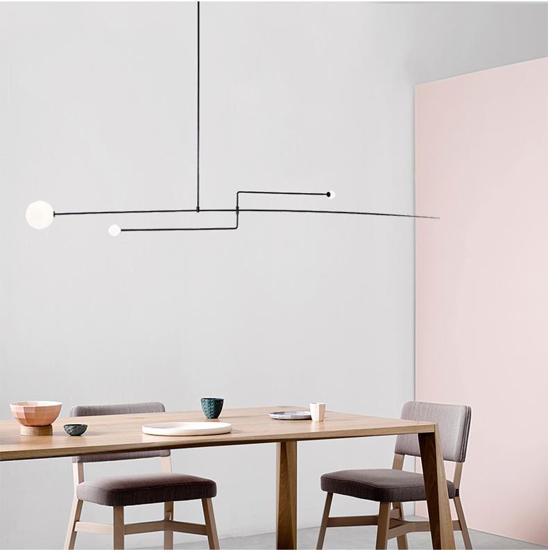 Viraiseon Chandelier Mobile Black Minimalist