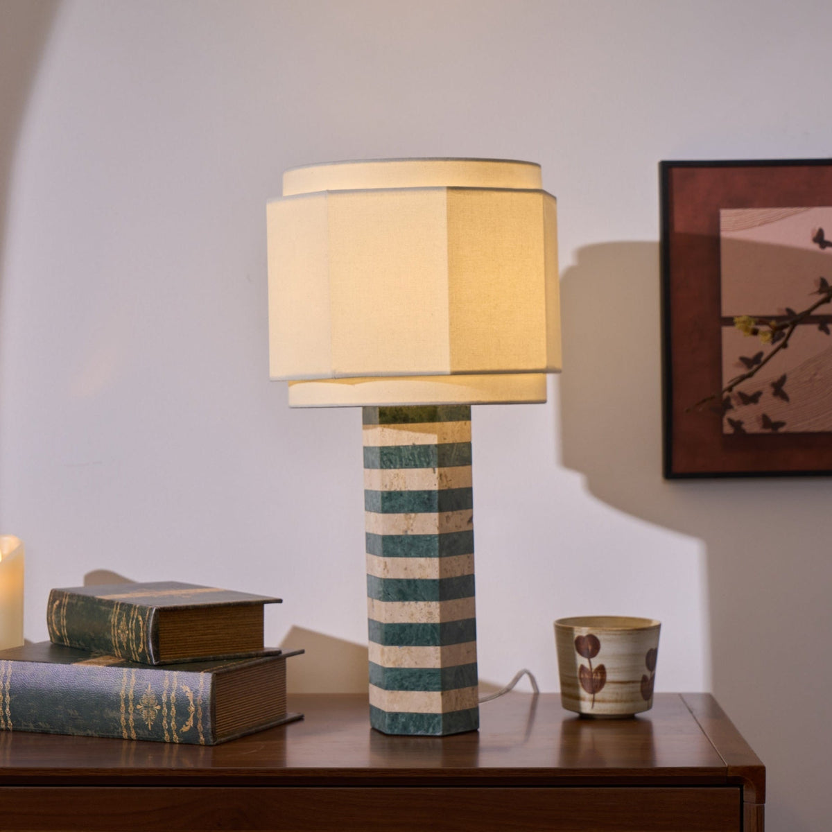 Stripes Fabric Table Lamp