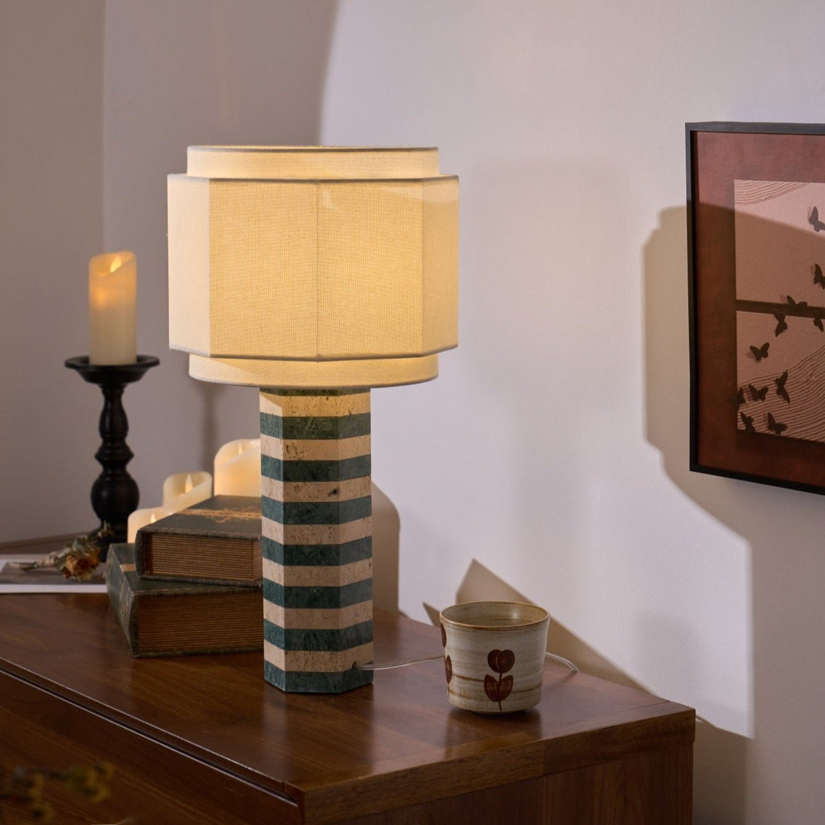 Stripes Fabric Table Lamp