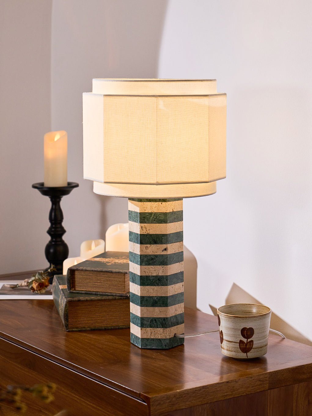 Stripes Fabric Table Lamp