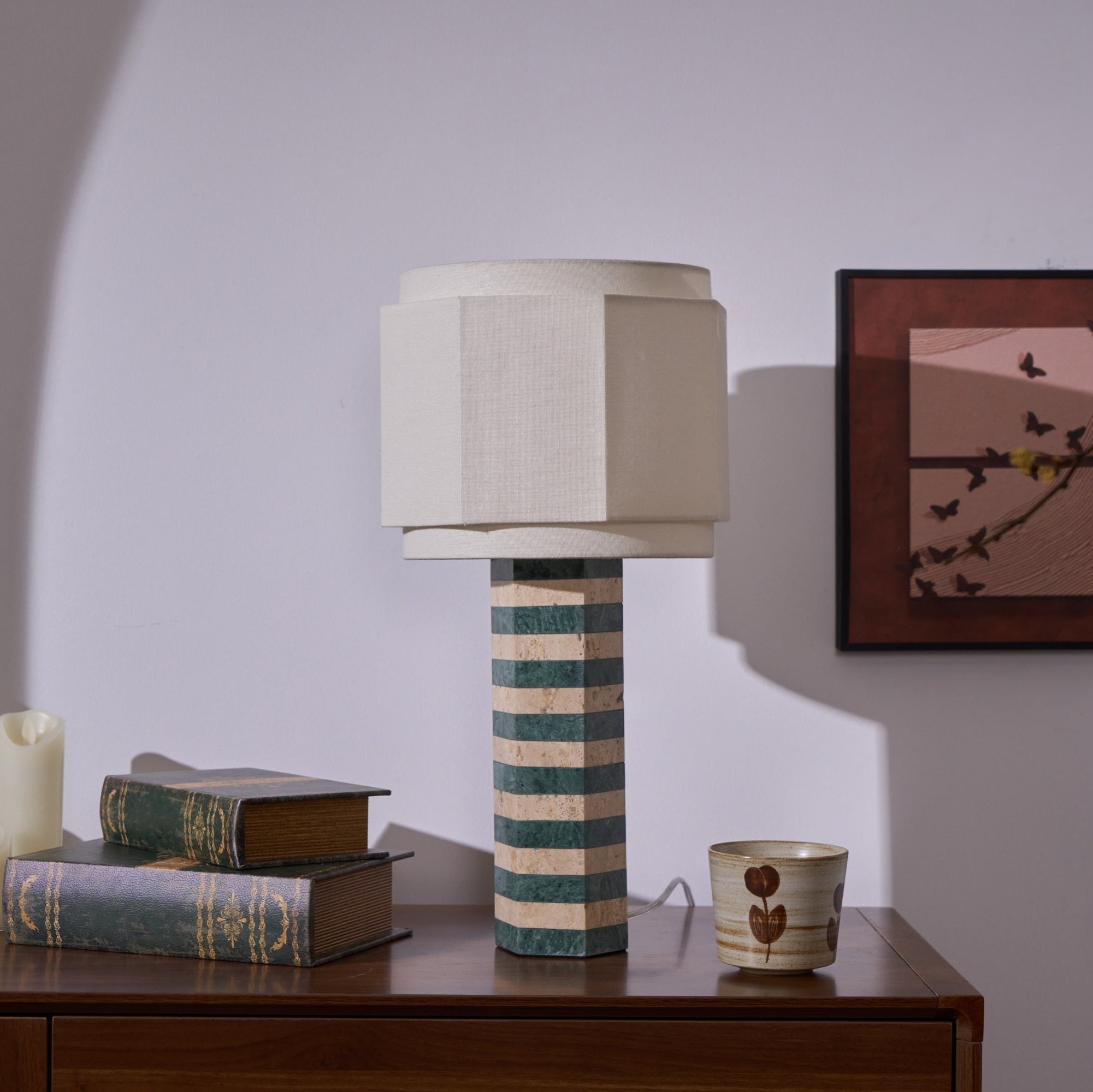 Stripes Fabric Table Lamp